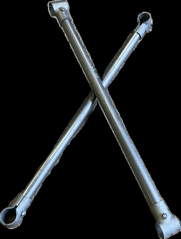 Rørstykke ø42 mm. med 1½" t-klemme, passer til forlængerdel til fanggitter (Cosnet)