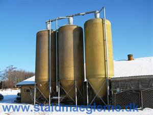 3 stk. brugte Tunetanken siloer, 16 tons/26 m³