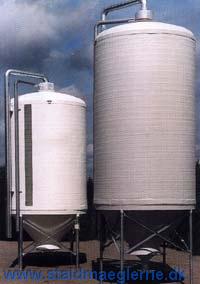 Helstøbt glasfibersilo