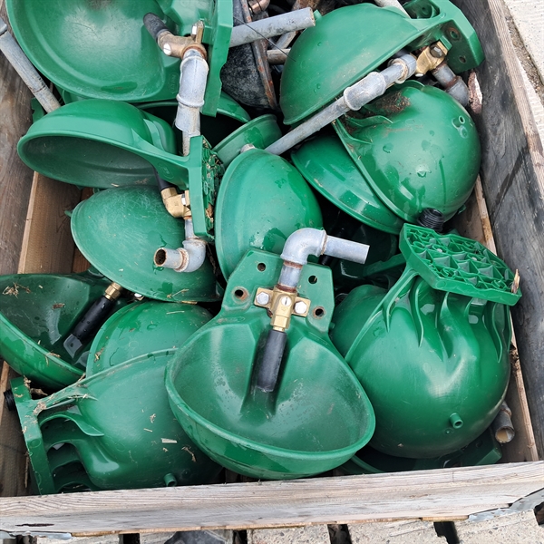 22 stk. brugte drikkekopper i grøn plast 